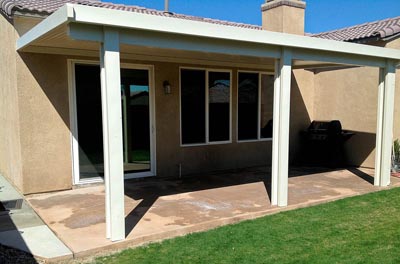 Solid Top Alumawood Patio:color desert sand